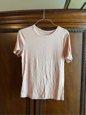 a new day Pale Pink Ribbed Crewneck Tee